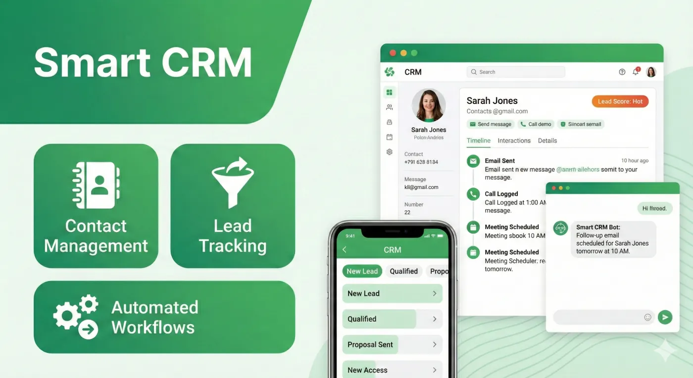 Smart CRM Dashboard Screenshot